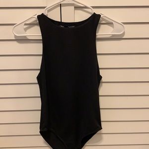 Zara Black High Halter Neck Bodysuit